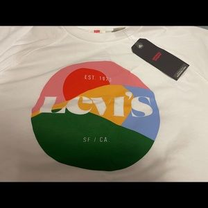 Fun Levi’s crop sweatshirt.